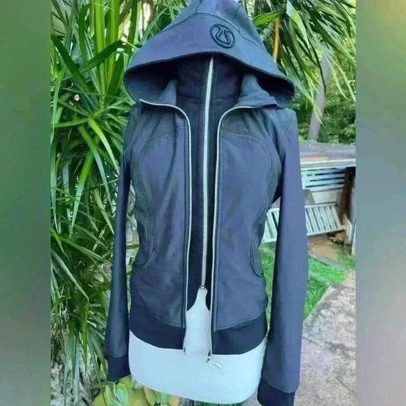 Lululemon Athletica Uba Black Jacket Fleece Liner‎ Removable Hoody Gorpcore Yoga